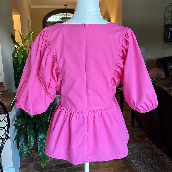 Mittoshop Bubble sleeve peplum top szL - Picture 9 of 16